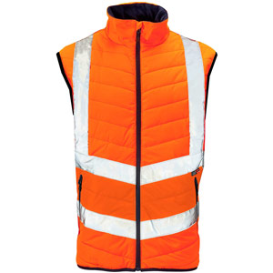 Supertouch Hi Vis Puffer Bodywarmer - Orange