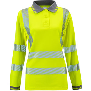 Supertouch Ladies Hi Vis Jaya Bird Eye Polo - Yellow