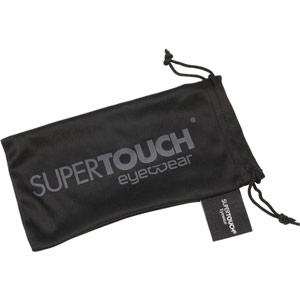 Supertouch Cleaning Cloth Drawstring Glasses Bag - Black