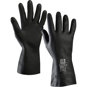 Supertouch Heavyweight Latex Pro Chemical Gloves - Black