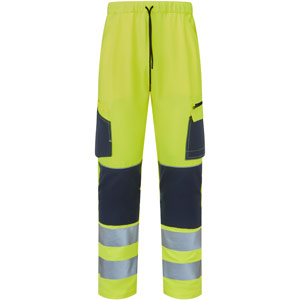 Supertouch System Hi-Vis Eco Stretch Jogger Trouser - Yellow/Navy