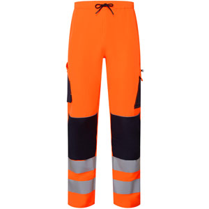 Supertouch System Hi-Vis Eco Stretch Jogger Trouser - Orange/Navy