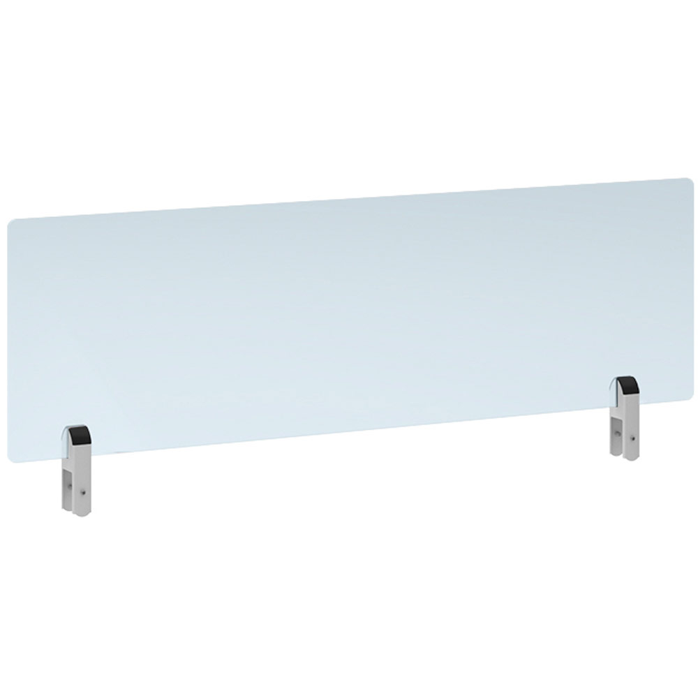 Clear Acrylic Desktop Screen Topper - 1000x300mm (White Brackets) | The ...