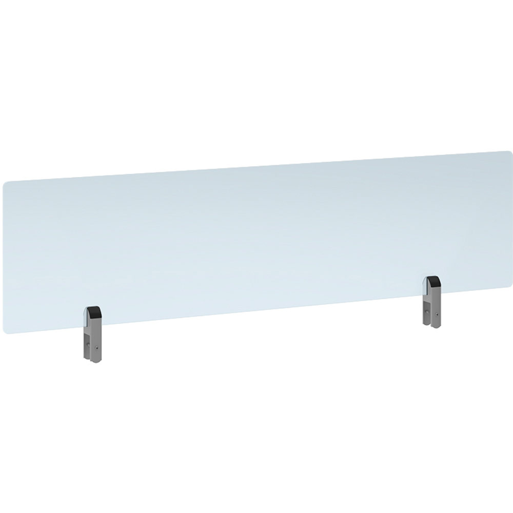 Clear Acrylic Desktop Screen Topper - 1200x300mm (Silver Brackets ...