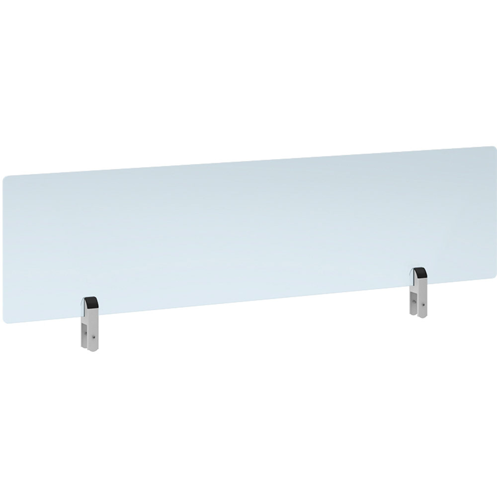 Clear Acrylic Desktop Screen Topper - 1200x300mm (White Brackets) | The ...